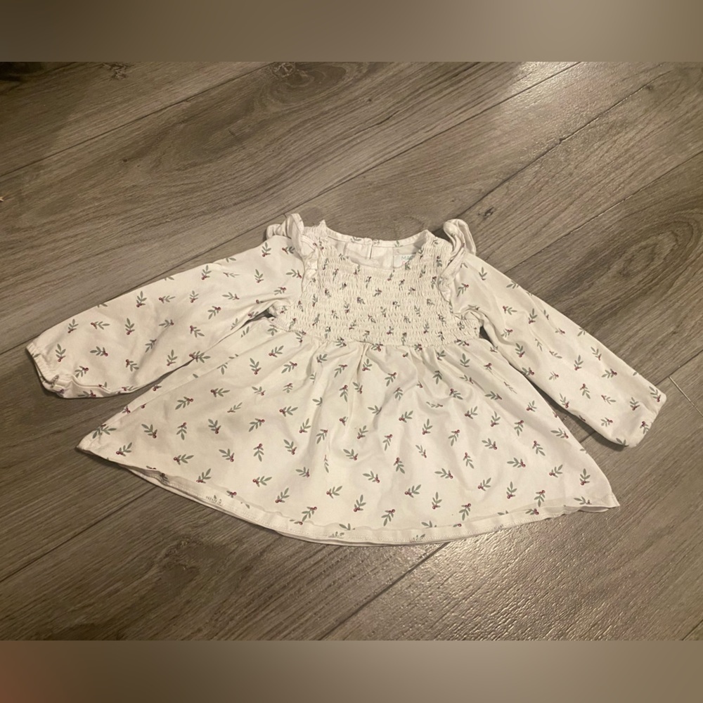Maggie & Zoe White Floral Baby Dress